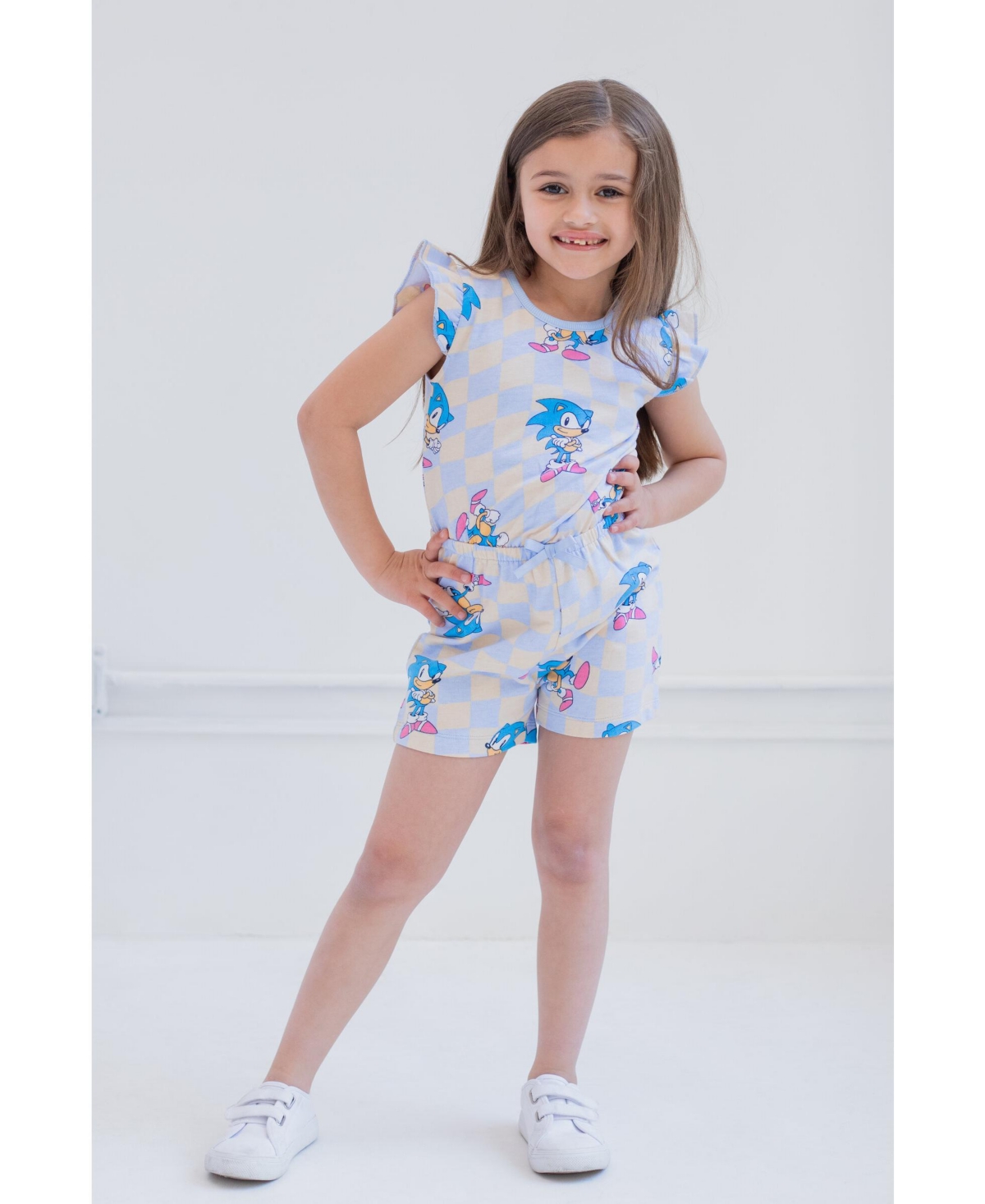 Sega Sonic the Hedgehog Girls Romper Little Kid to Big Kid