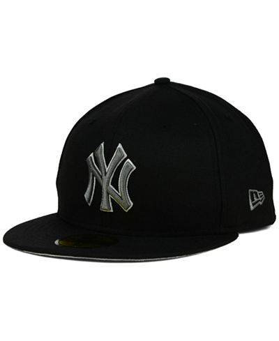 New Era New York Yankees Black Graphite 59FIFTY Cap - Sports Fan Shop ...