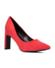 Macy's red high sale heel shoes