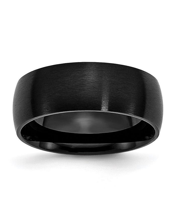 Chisel Stainless Steel Brushed Black IP plated 8mm Band Ring Macy s