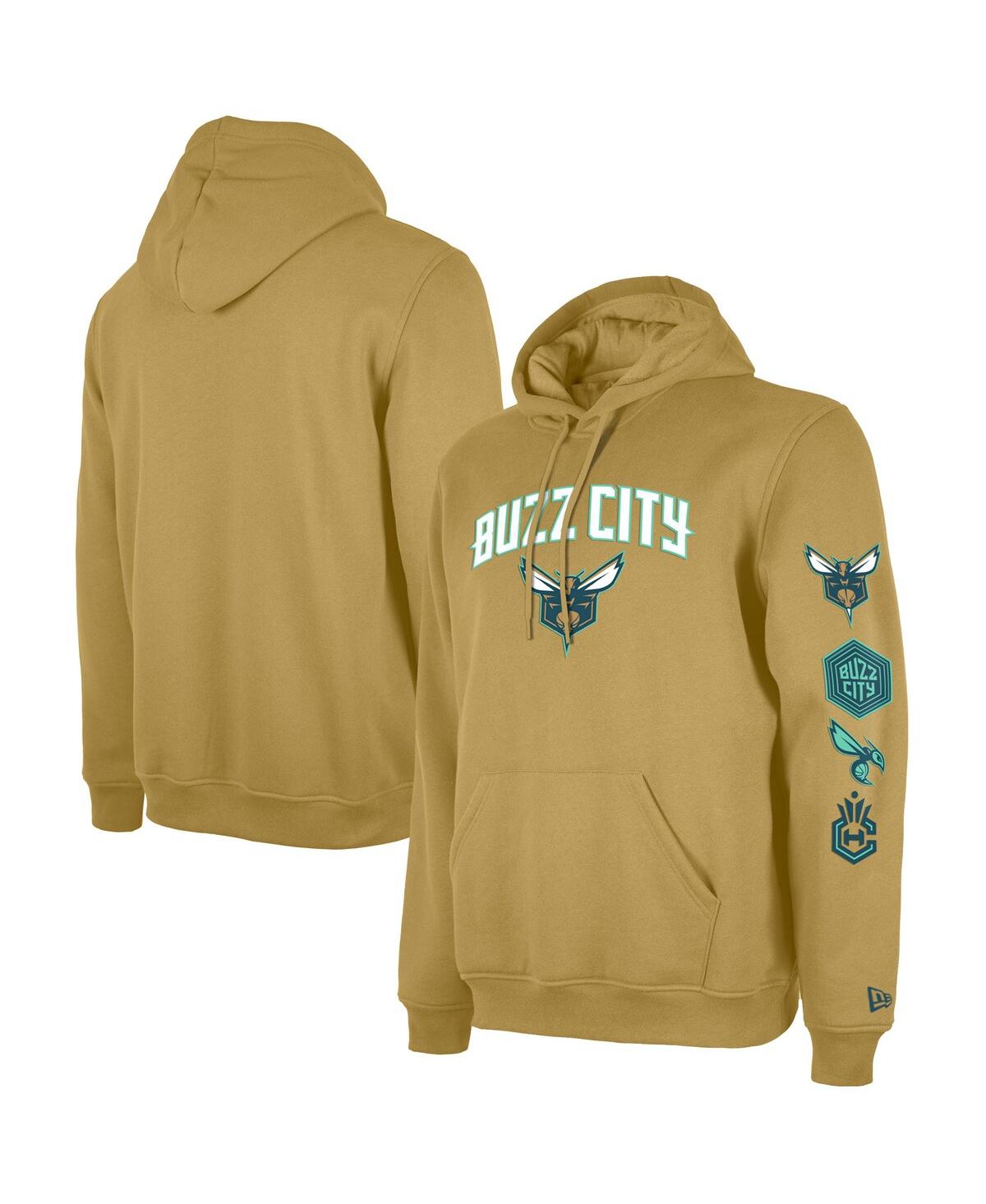 NEW ERA MEN'S NEW ERA TAN CHARLOTTE HORNETS 2023/24 CITY EDITION PULLOVER HOODIE