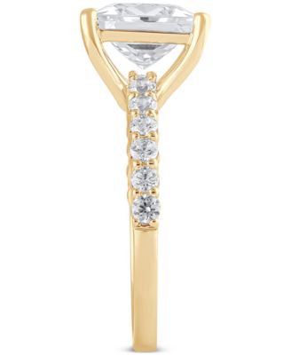 Badgley Mischka Certified Lab Grown Diamond Princess Engagement Ring (3-1/2 ct. t.w.) in 14k Gold