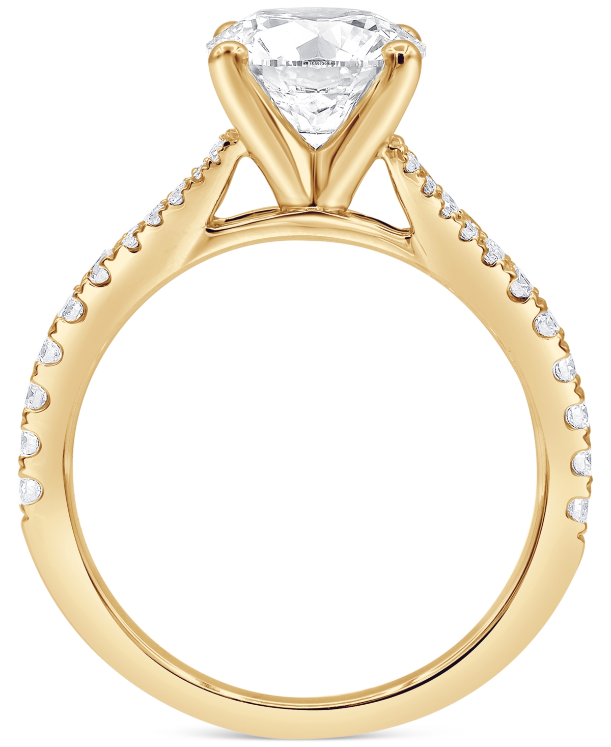 Badgley Mischka Certified Lab Grown Diamond Split Shank Engagement Ring (2-1/3 ct. t.w.) in 14k Gold