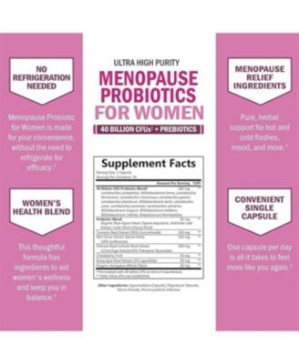 Menopause Support Probiotics - Hot Flashes, Night Sweats, Mood Swings - Menopause Supplements, 30 count