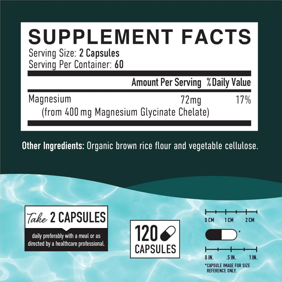 Magnesium Bisglycinate Capsules, SMNutrition, 120ct