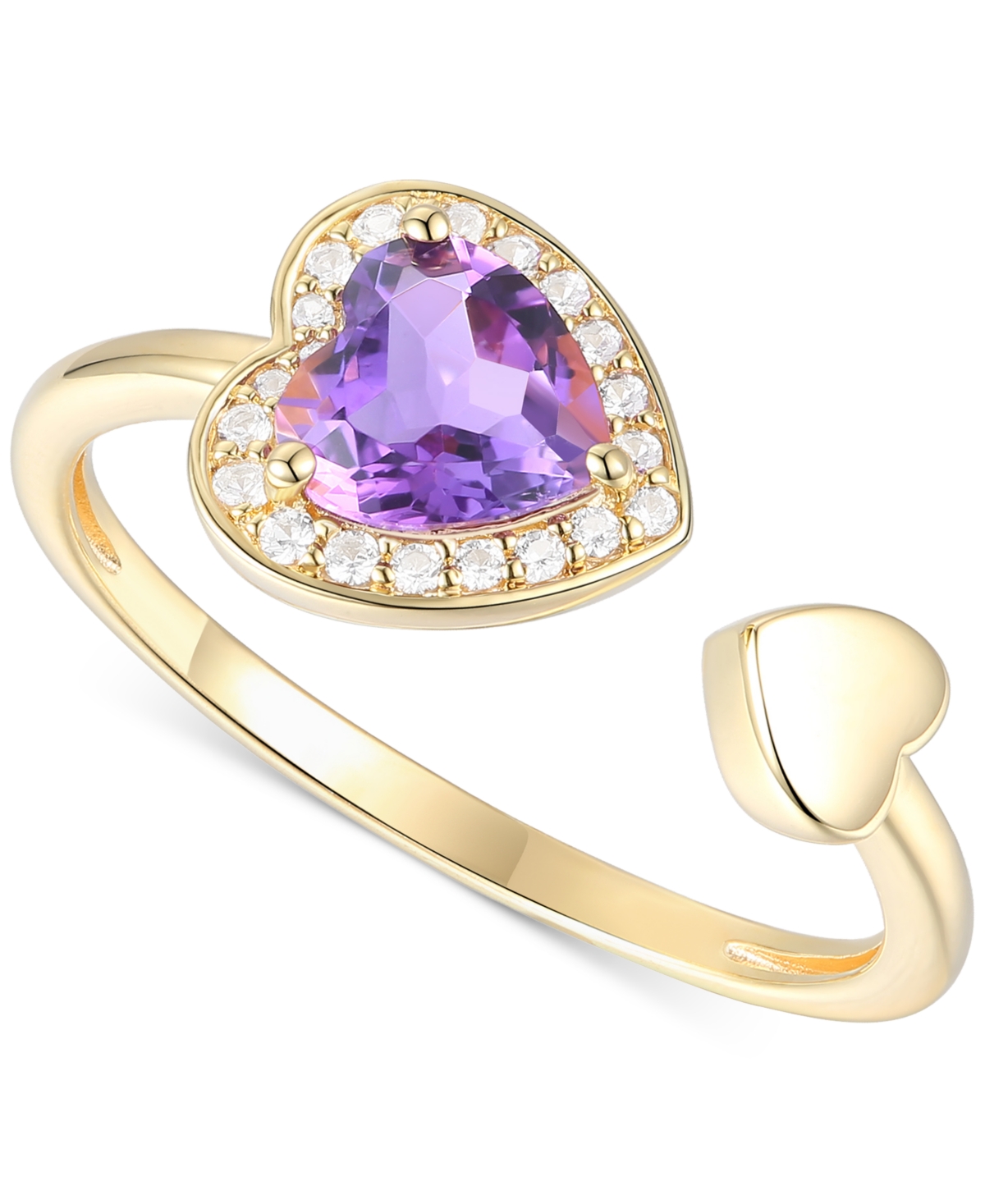 3-Pc. Set(2-1/8 ct. t.w.) & Lab-Grown White Sapphire (1/3 ct. t.w.) Heart Ring, Pendant & Bracelet in 14k Gold-Plated Sterling Silver (Also