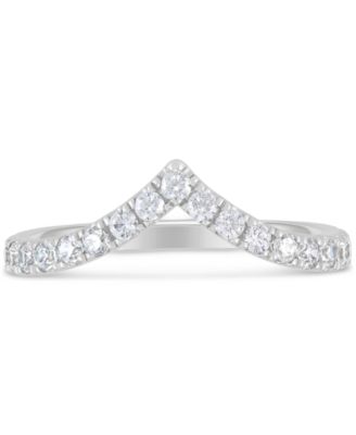 IGI Certified Lab Grown Chevron Band (1/2 ct. t.w.) in 14k White or Yellow Gold