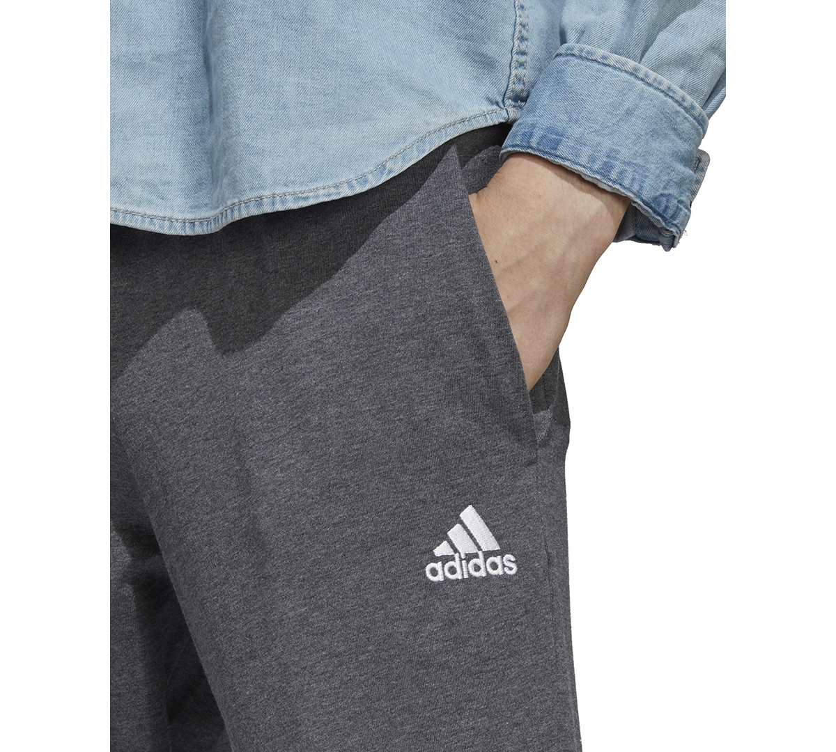 adidas Men's Essentials Performance Single Jersey Tapered Open Hem Jogger Pants