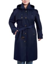 Women's Plus Size Hooded Belted Puffer Coat