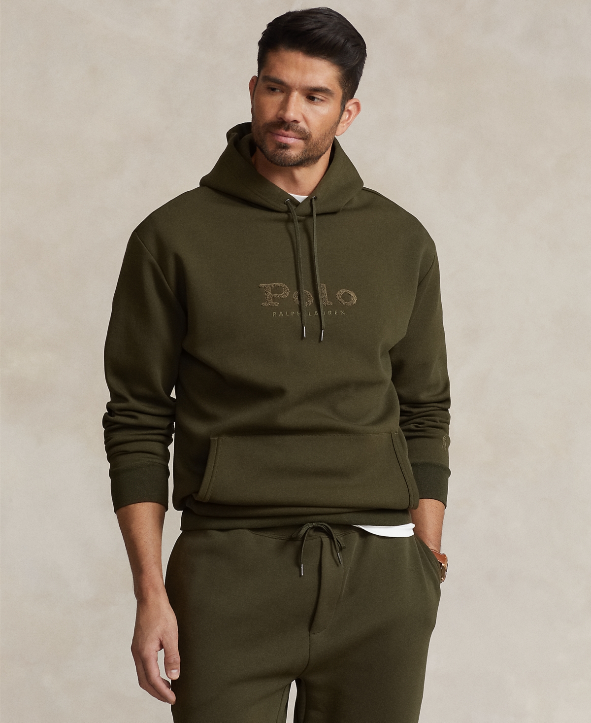 Polo Ralph Lauren Men's Big & Tall Embroidered Logo Hoodie In Company Olive