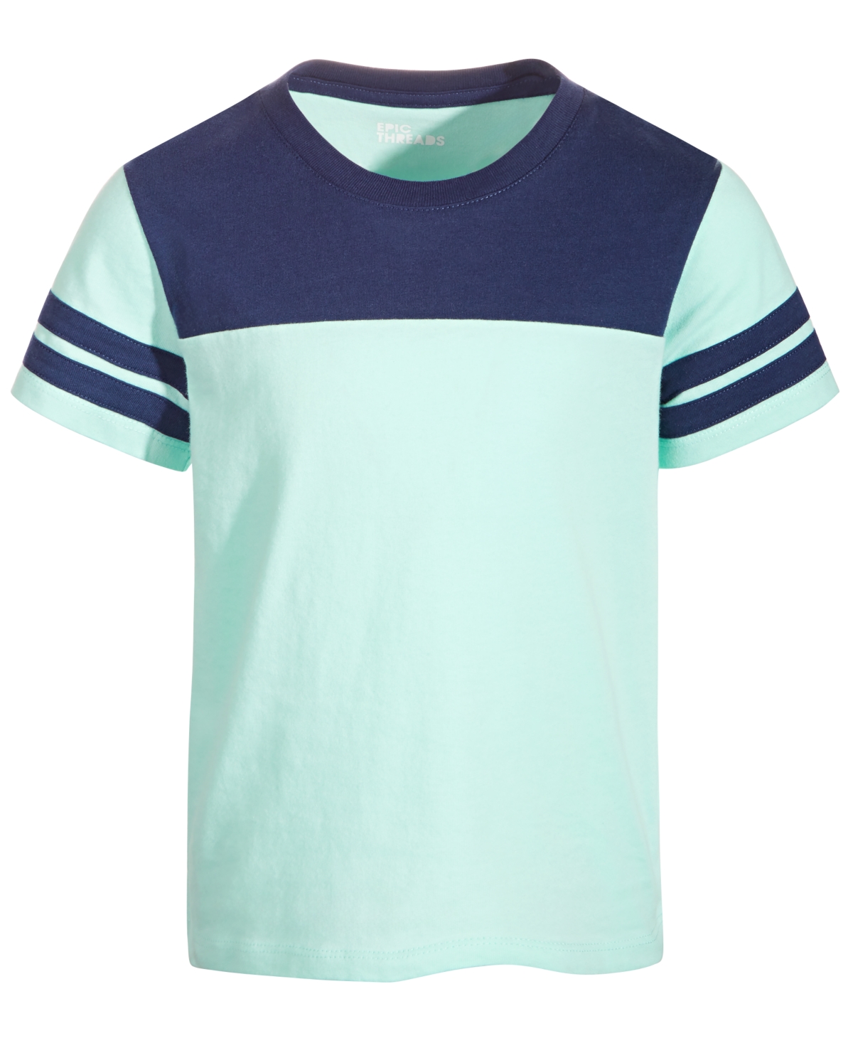 Shop Epic Threads Little Boys Colorblocked T-shirt, Created For Macy's In Gentle Lagoon