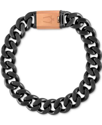 Bulova - Gray & Rose Gold-Tone IP Stainless Steel Link Bracelet