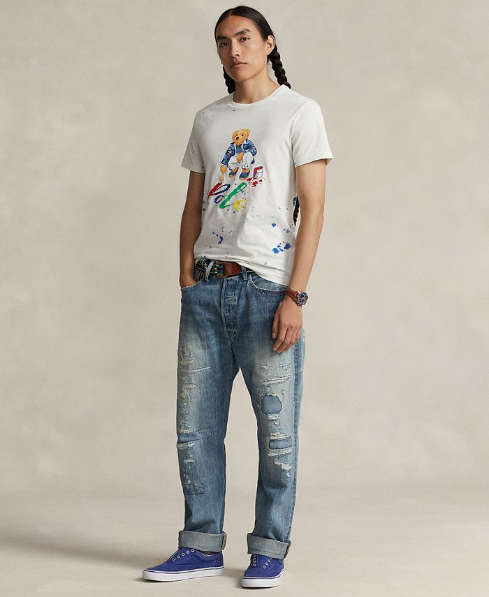 polo bear paint splatter