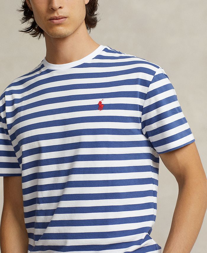 Polo Ralph Lauren Men's Striped Jersey Crewneck T-Shirt - Macy's