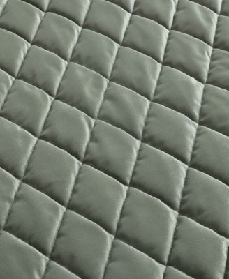Solid Diamond Stitch Velvet 4-Piece Quilt Set, King