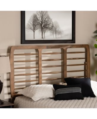 Carolyn Mid-Century Modern Queen Size Finished Wood Headboard