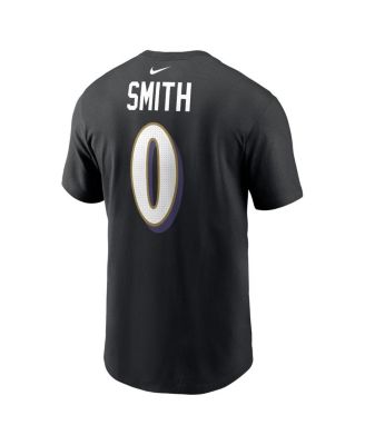 Men's Roquan Smith Black Baltimore Ravens Player Name and Number T-shirt