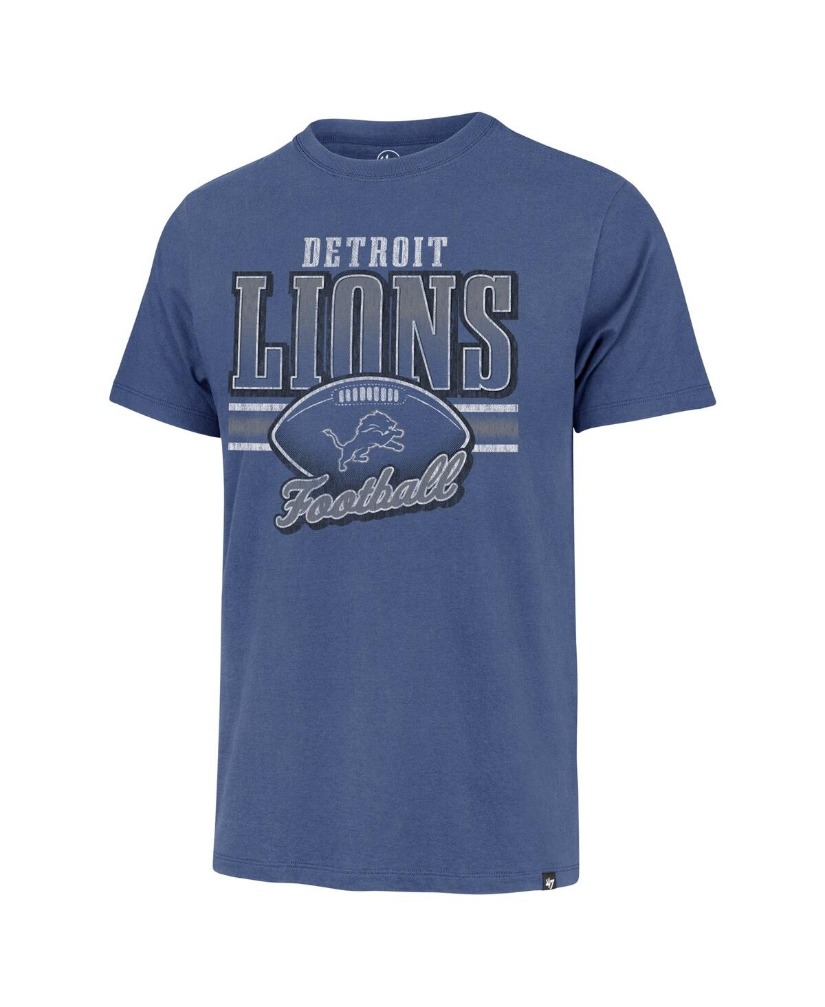 Shop 47 Brand Men's ' Blue Distressed Detroit Lions Last Call Franklin T-shirt