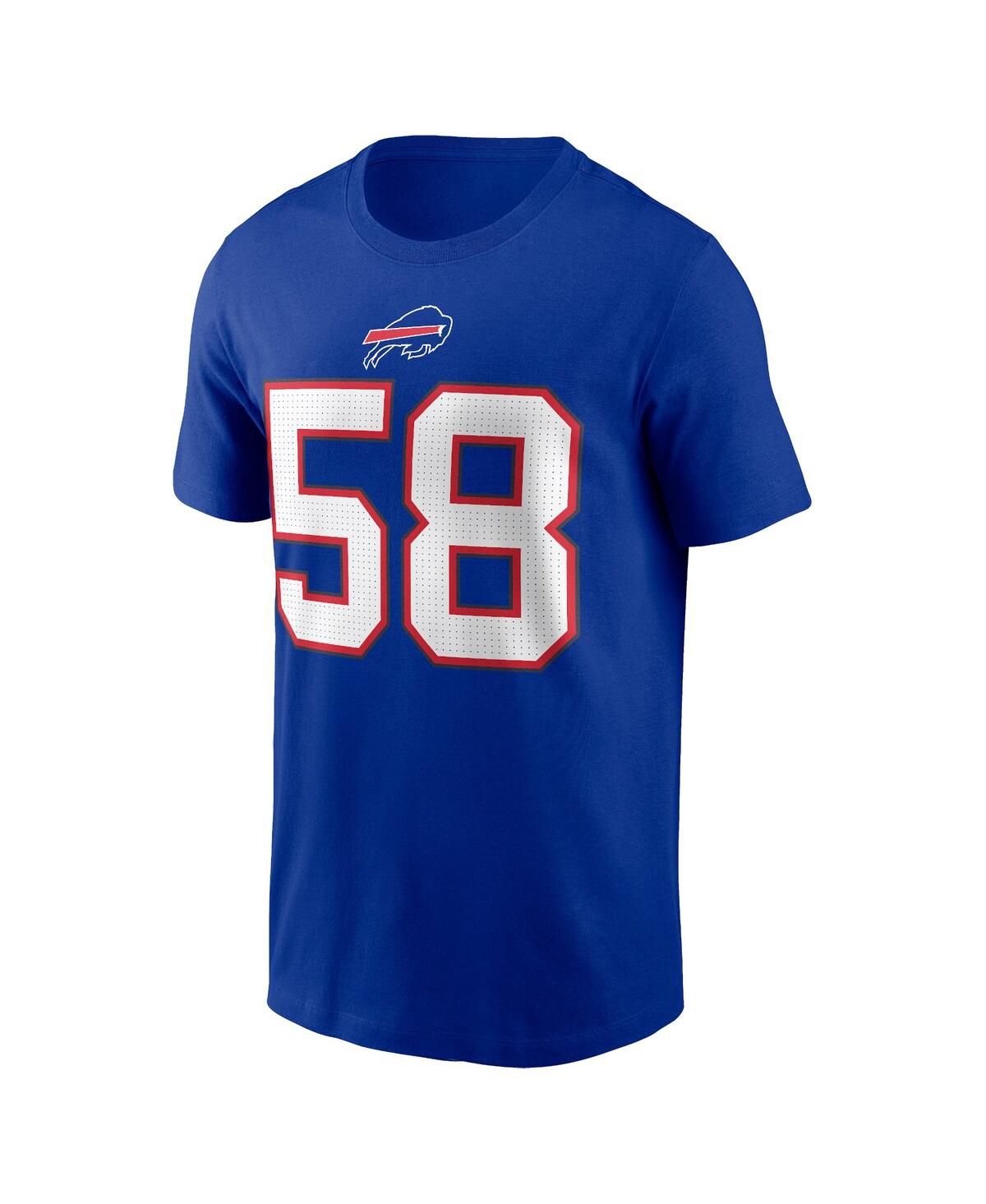 NIKE MEN'S NIKE MATT MILANO ROYAL BUFFALO BILLS PLAYER NAME AND NUMBER T-SHIRT 