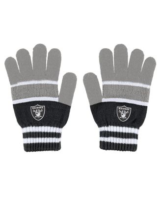 Women's Las Vegas Raiders Stripe Glove and Scarf Set