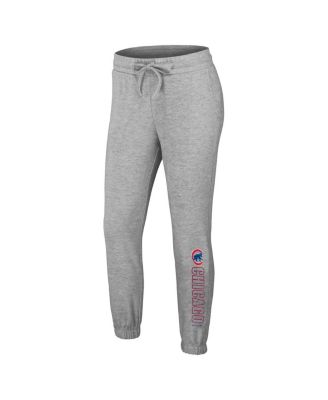 Women's Gray Chicago Cubs Knitted T-shirt and Pants Lounge Set