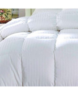 Egyptian Cotton Damask Stripe Down Comforter Lightweight