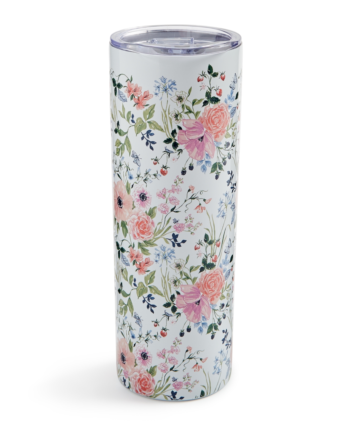 Shop Macy's Flower Show Travel Mug, Created For  In Cream Floral Multi