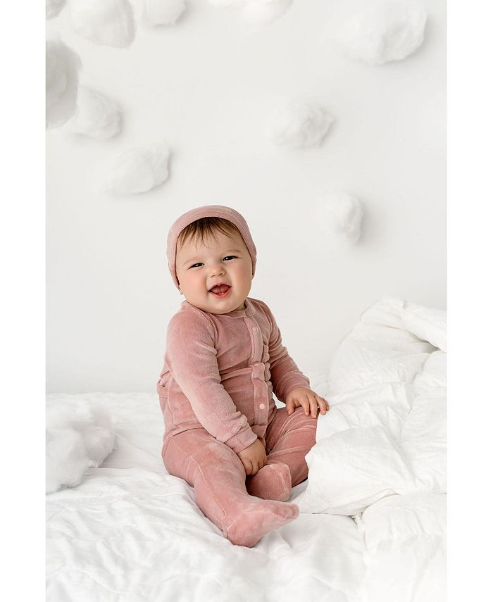 Pouf Infant Girls Velour Footie Macy's