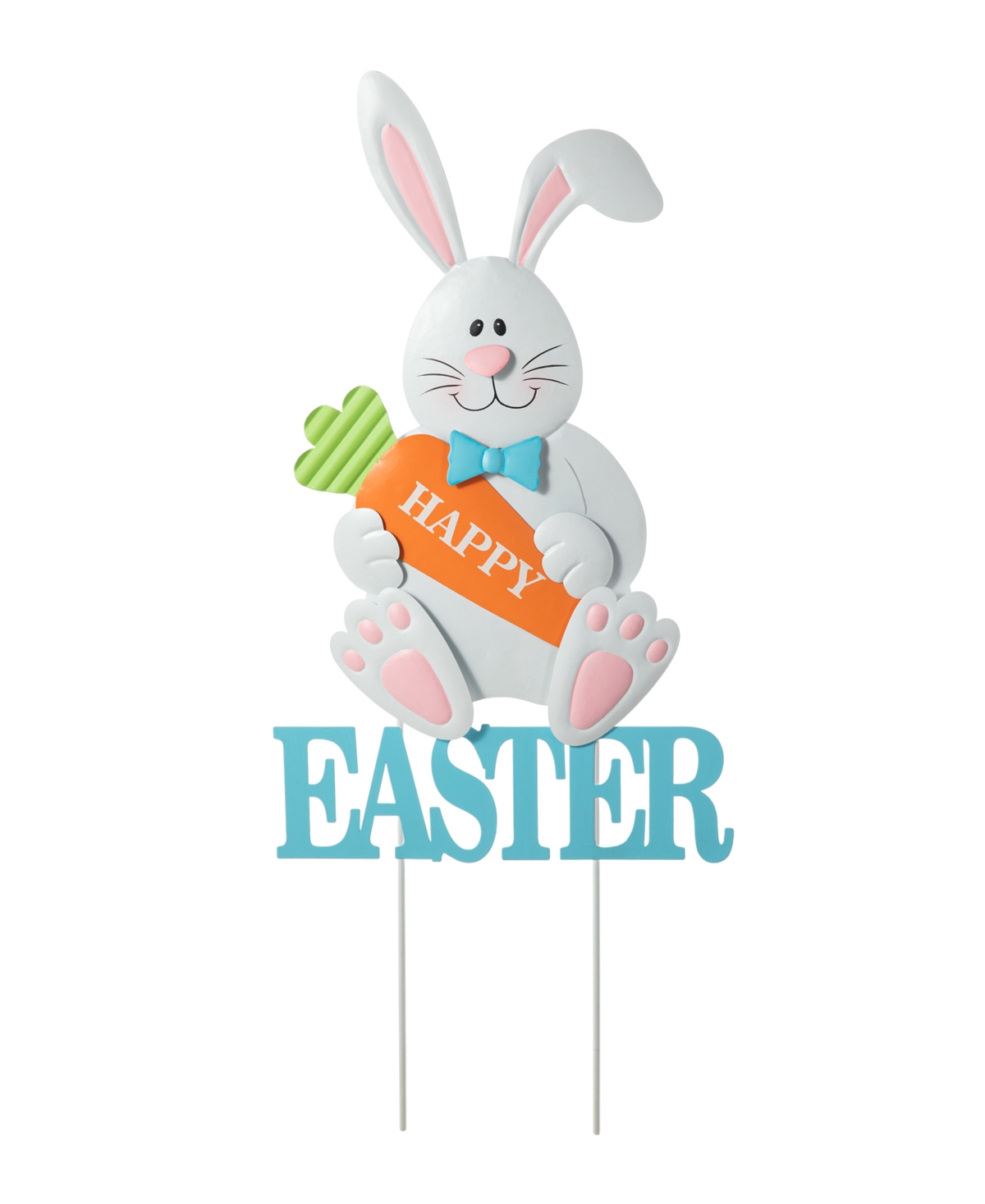 Glitzhome 30" H Easter Metal Bunny Yard Stake
