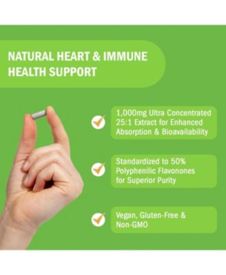 Citrus Bergamot Extract 1000mg - Ultra 25:1 Extract, Enhanced Absorption - Gluten-Free Non-GMO - USA, 120 Ct