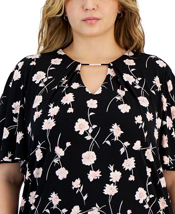 Sexyshine Women's Off-Shoulder Boho Dress - Floral Print, Bell Sleeves, Loose Fit For Beach Or Summer (Black, XL)