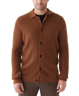 Frank And Oak - Men's Collared Button Sweater Overshirt