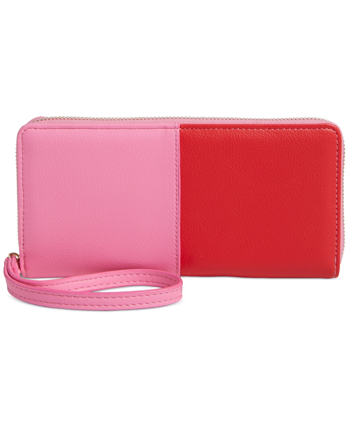 Angii Colorblocked Zip-Around Wallet, Created for Macy's - Pink/red