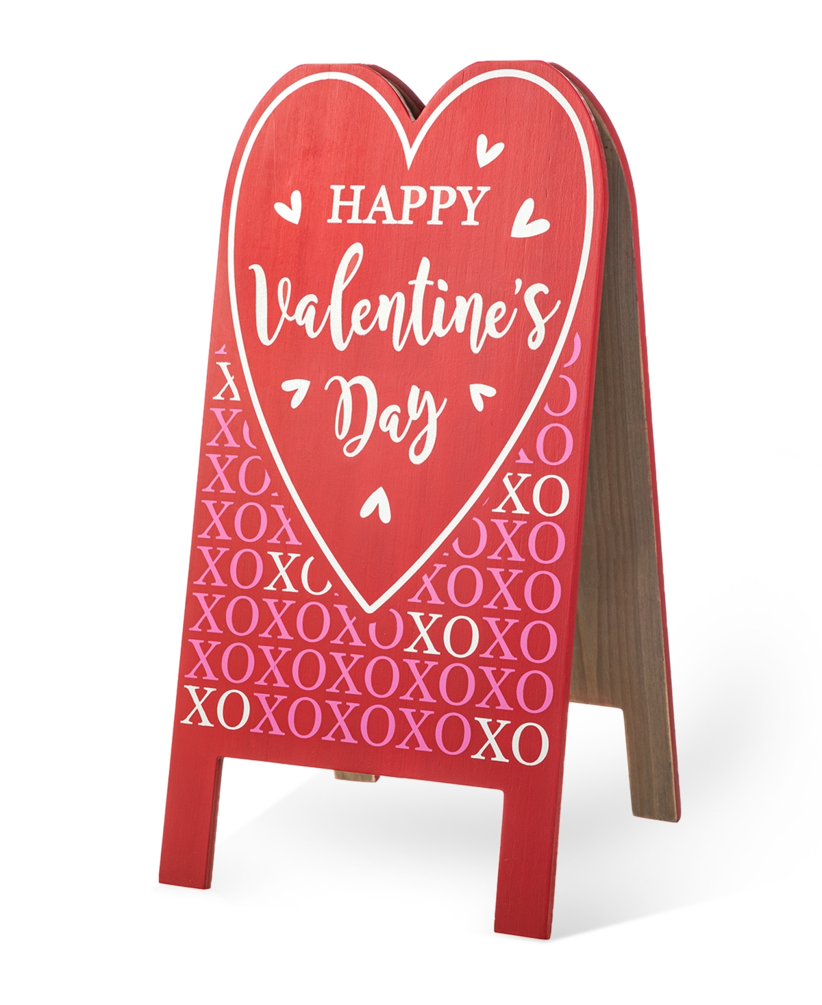 Glitzhome 24" H Valentine's Double Sided Wooden Easel Porch Decor In Multi