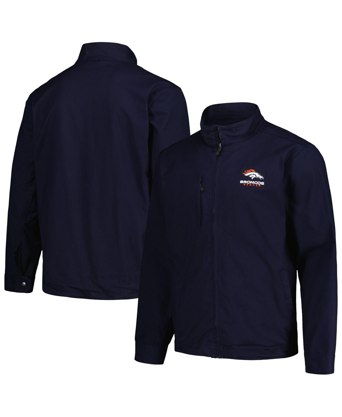 Dunbrooke Men's  Navy Denver Broncos Journey Workwear Tri-blend Full-zip Jacket