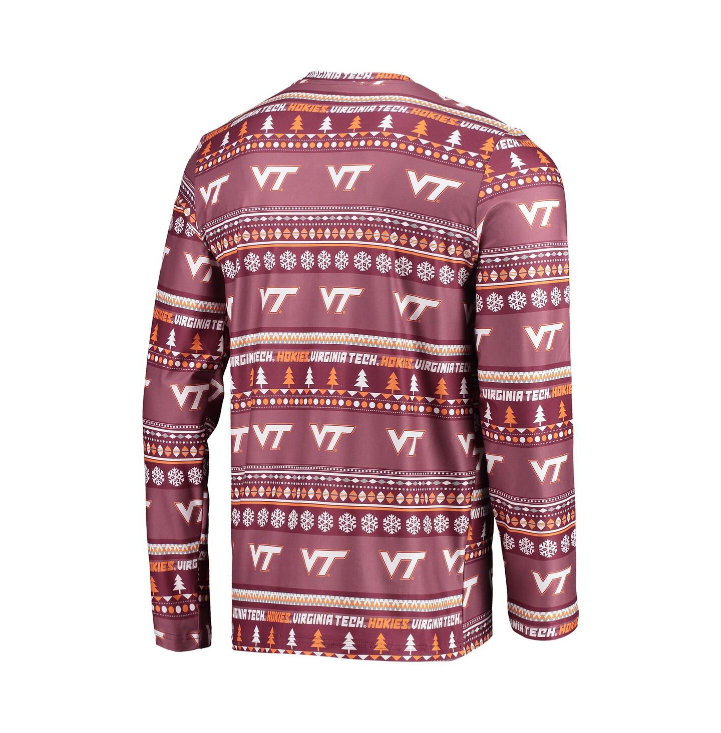 Мужская пижама Concepts Sport Virginia Tech Hokies Ugly Sweater, Maroon — фото 2