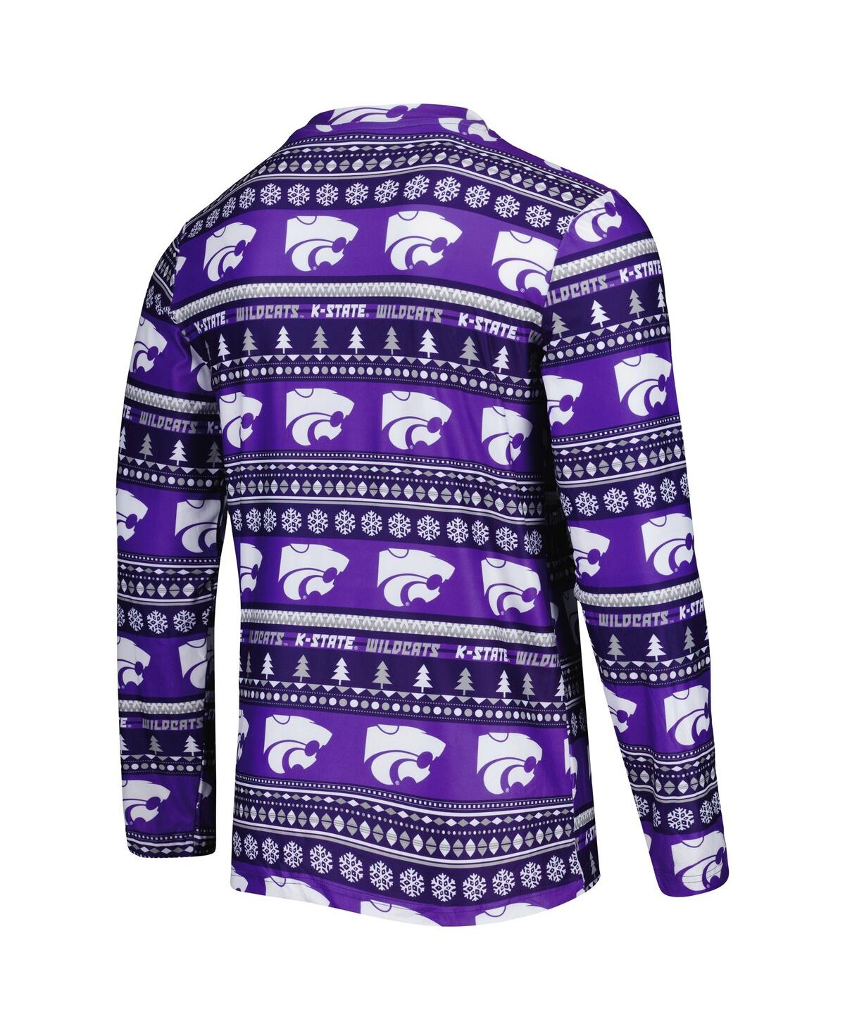 Concepts Sport Men's  Purple Kansas State Wildcats Swivel Long Sleeve T-shirt And Pants Sleep Set In Purple