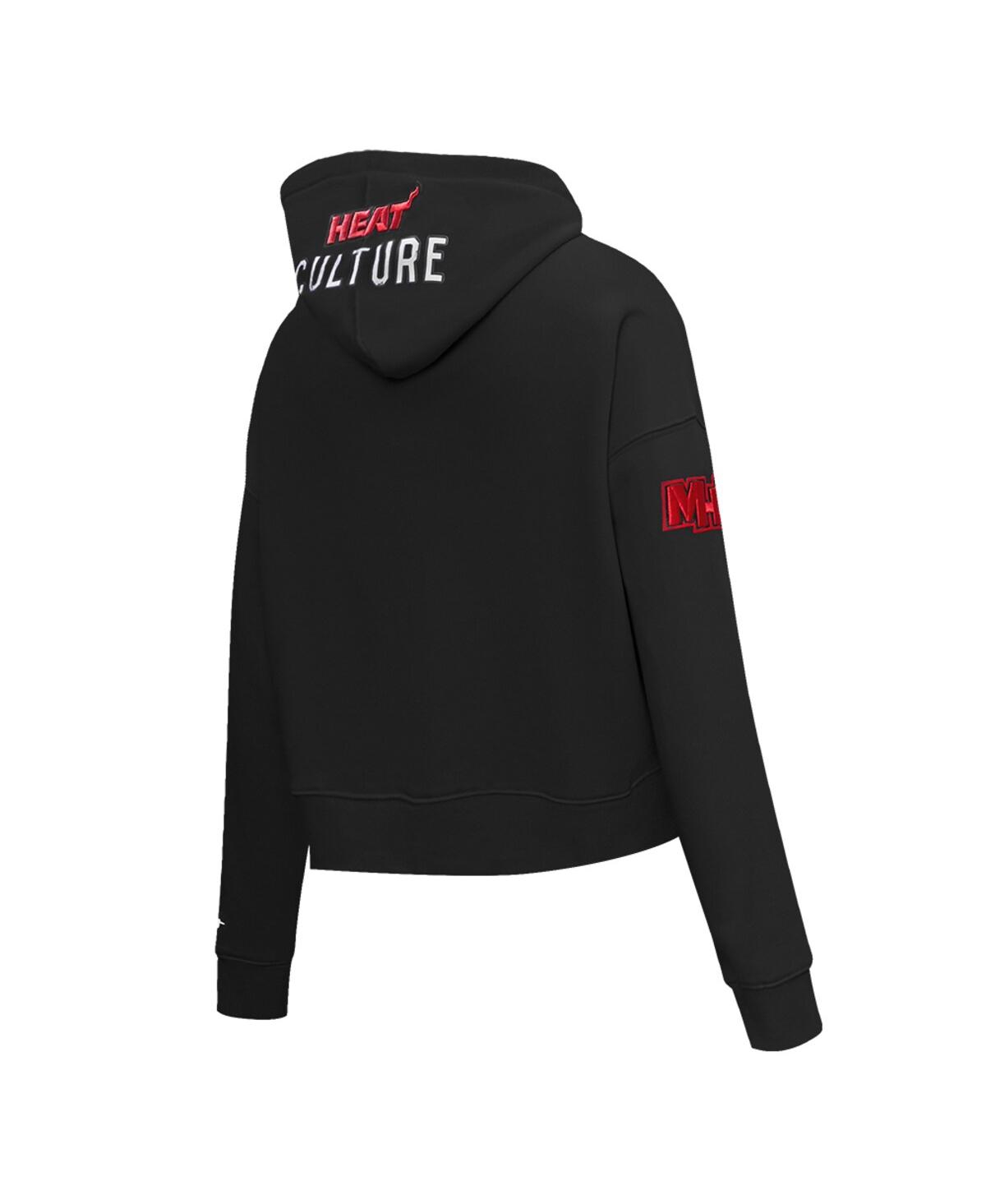 Women's Pro StandardMiami Heat 2023/24 City Edition Cropped Pullover Hoodie - Black