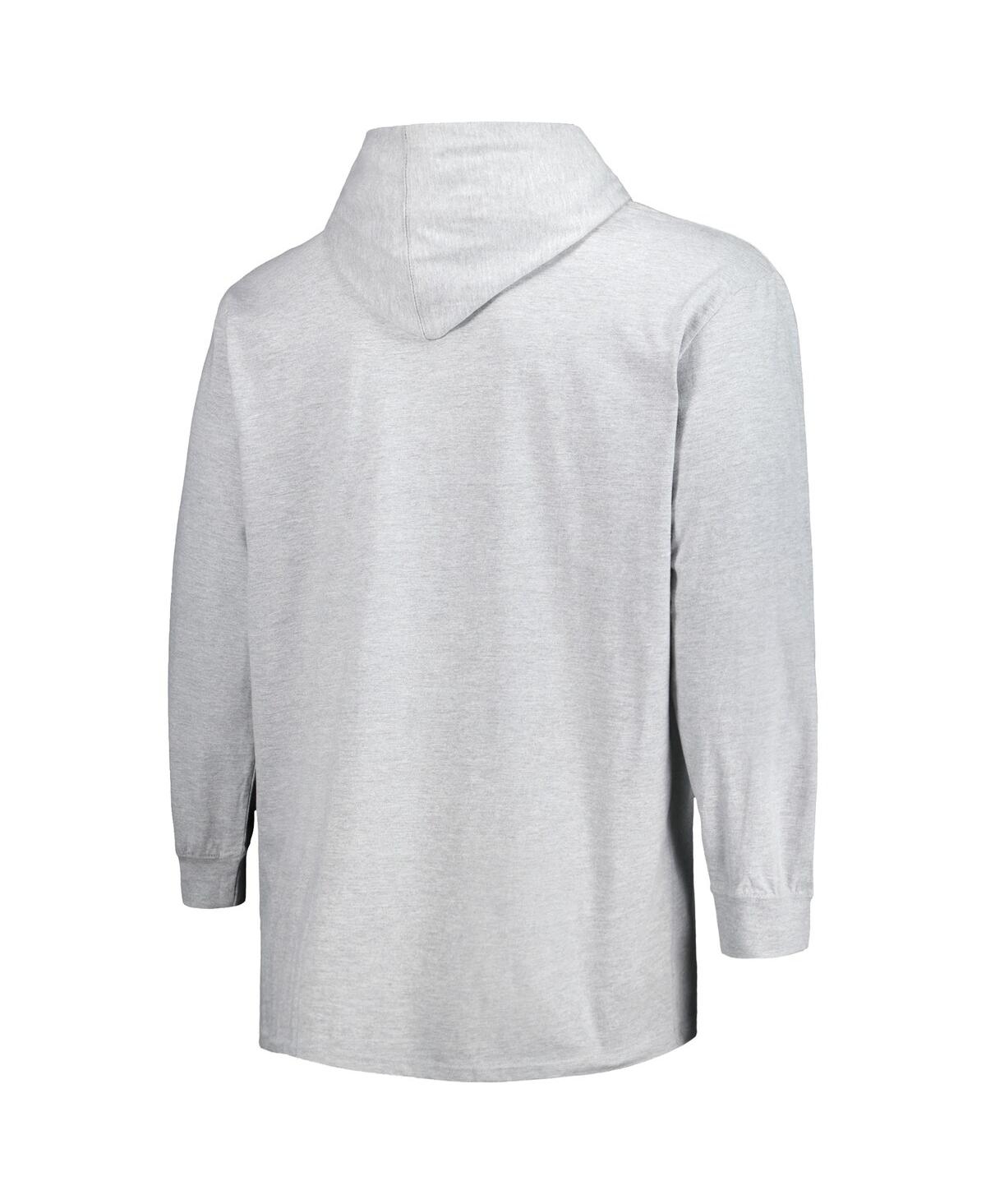 Fanatics Branded Heather Gray Golden State Warriors Big & Tall Pullover Hoodie In Heather Gray