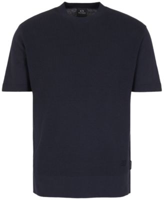 A|X Armani Exchange - Men's Short Sleeve Textured Combed Cotton T-Shirt