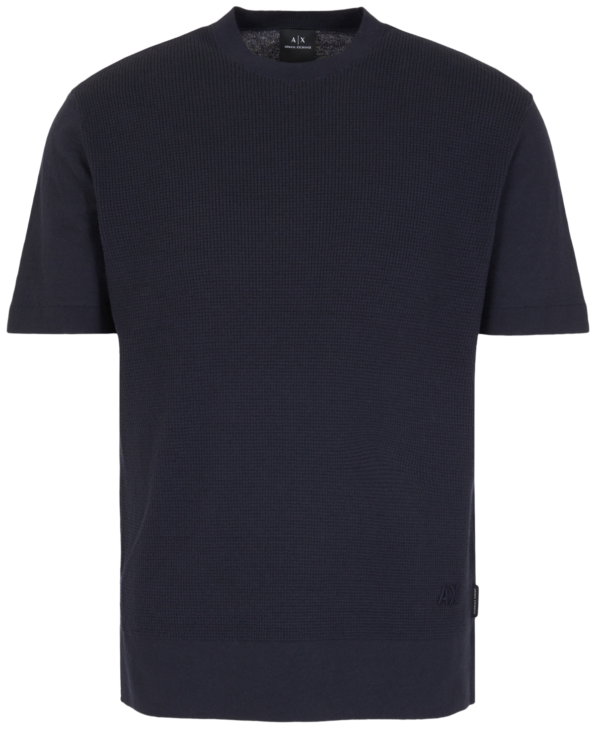 A|X Armani Exchange Men's Short Sleeve Textured Combed Cotton T-Shirt
