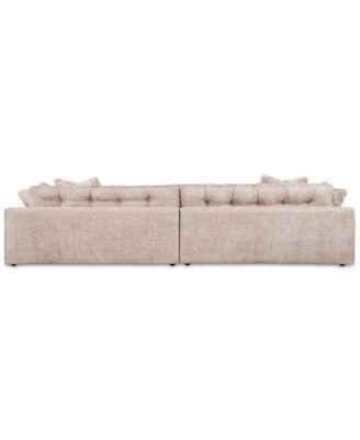 Pherie 110" 2-Pc. Fabric Double Cuddler Sectional, Created for Macy's