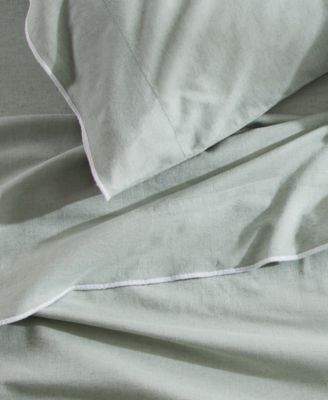 Pure Washed Linen Cotton 4-Pc. Sheet Set, Queen