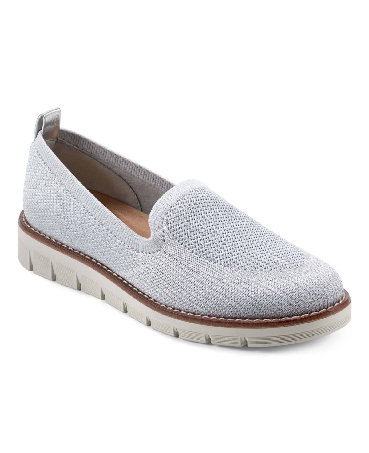 Women's Valina Casual Slip-On Round Toe Shoes - Light Gray, Silver