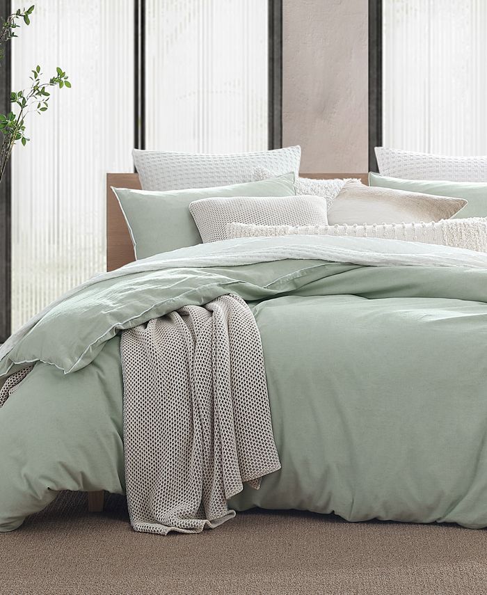 DKNY Pure Washed Linen 3Piece Duvet Cover Set, Full/Queen Macy's