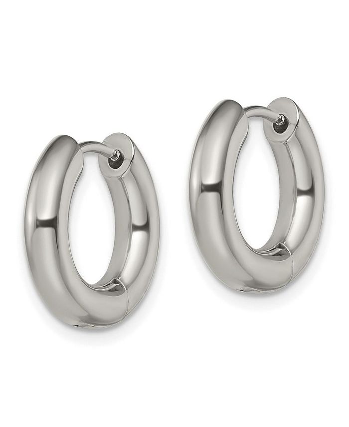Chisel Stainless Steel Polished Hinged Hoop Earrings Macy's