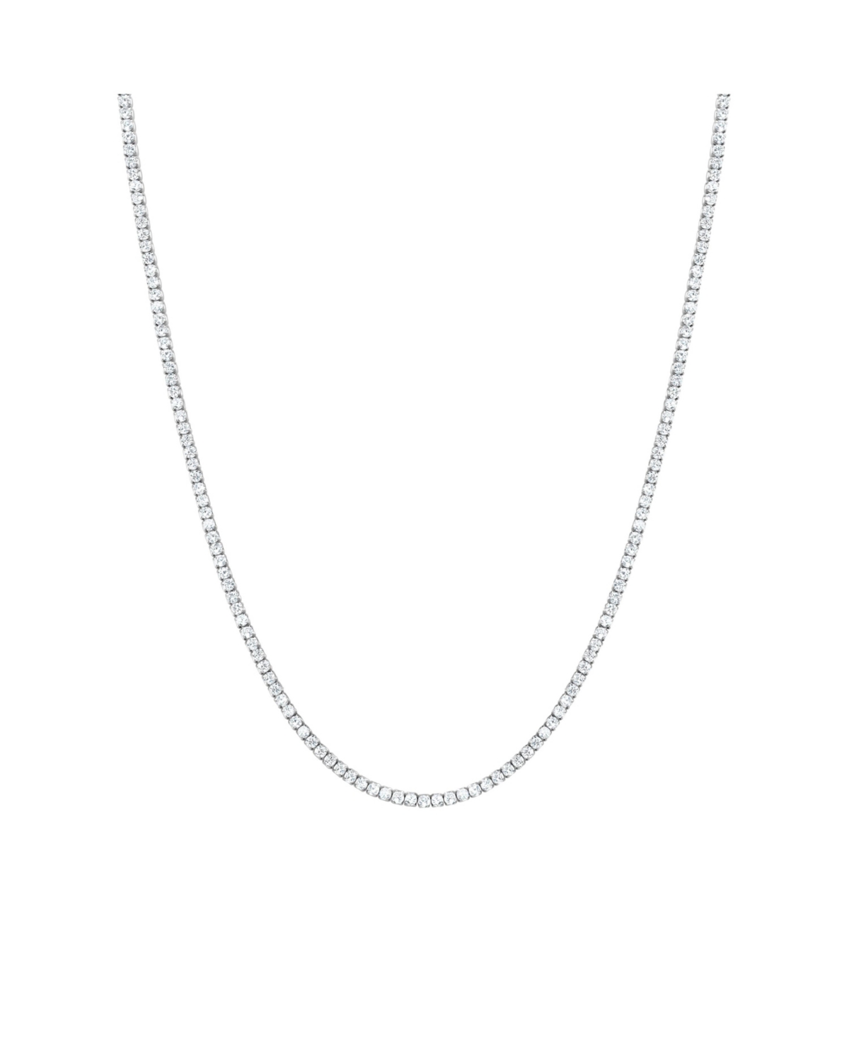 3A Cubic Zirconia Vintage inspired Necklace - Silver