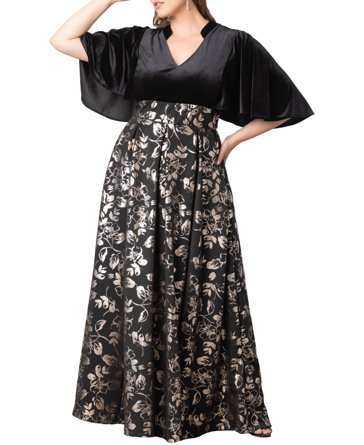 KIYONNA WOMEN'S PLUS SIZE RADIANT OPULENCE EVENING GOWN