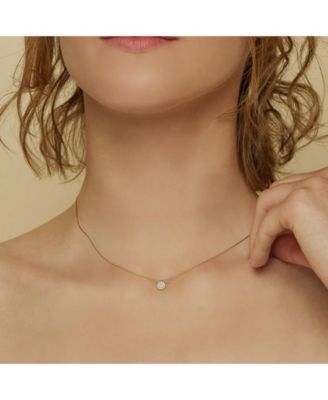 Sterling Silver 18k Gold Plated Blake Circle Necklace Holiday Gift Idea