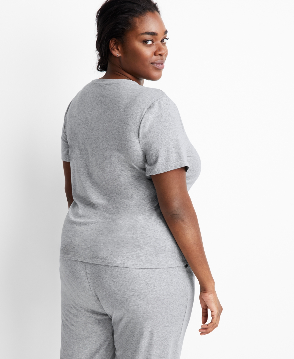 State of Day Women's Cotton Blend Short-Sleeve Sleep Tee Xs-3X, Created for Macy's